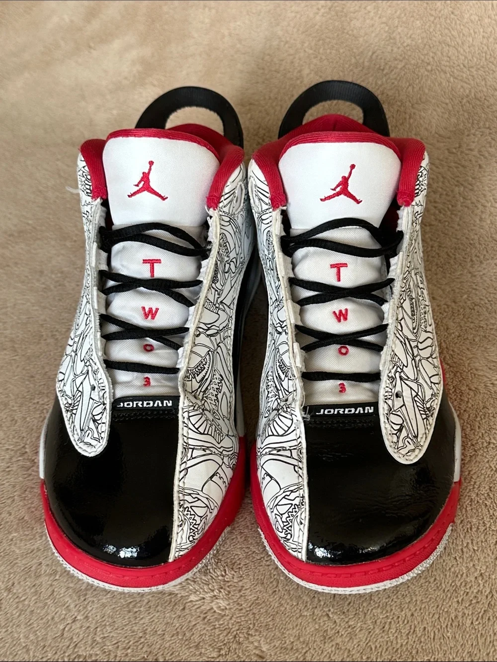Jordan Kids Dub Zero “varsity Red” Size 3y